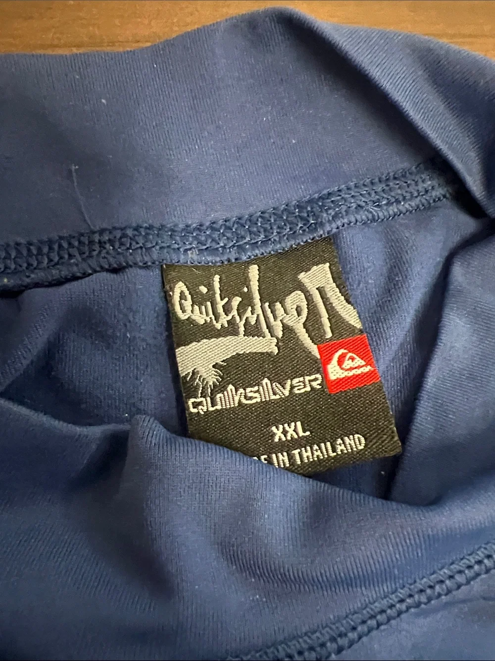 Quiksilver Royal Blue Short Sleeve Rash Guard with White Logo